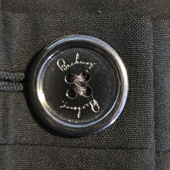 Authentic Burberry Women's Logo Wool Black Flare Leg Trouser Dress Pants Size 2 - Picture 5 of 12